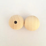 Natural Round Wooden Beads 35mm 5Pcs