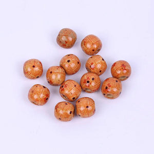 50Pcs/Lot Mixed Flower Printed Wooden Beads DIY Jewelry Findings