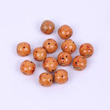 50Pcs/Lot Mixed Flower Printed Wooden Beads DIY Jewelry Findings