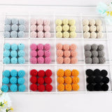 20pcs 16/20mm Wooden Crochet Beads Ball Chewable