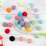 20pcs 16/20mm Wooden Crochet Beads Ball Chewable
