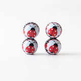 Ladybug Print Wood Beads for DIY Jewelry Crafts
