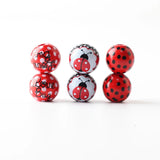 Ladybug Print Wood Beads for DIY Jewelry Crafts