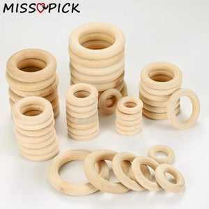 10pcs Natural Wood Teething Beads for Jewelry Making DIY Crafts