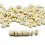 500 Natural 8X3mm Column Heishi Wood Beads