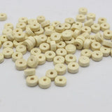 500 Natural 8X3mm Column Heishi Wood Beads
