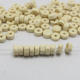 500 Natural 8X3mm Column Heishi Wood Beads