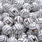 Mixed Sports Wooden Beads 16mm Basketball Football Volleyball Spacer Beads