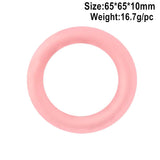 5Pcs Silicone and Wooden DIY Crafts Chewable Teething Rings