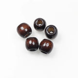100pcs 10x9 11x12mm Natural Brown Oval Wood Beads for DIY Jewelry Making