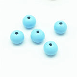 100pcs Natural Round Wood Bead Candy Painted Eco-friendly Beads