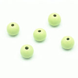 100pcs Natural Round Wood Bead Candy Painted Eco-friendly Beads