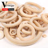 Wooden Beads Connectors Circles Ring for Jewelry Making