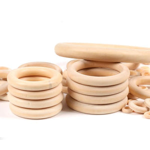 Wooden Beads Connectors Circles Ring for Jewelry Making
