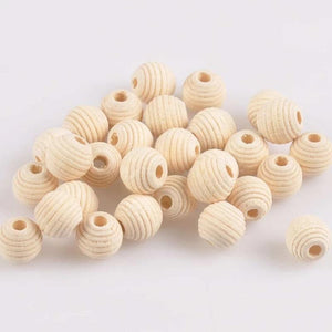 Wooden Round Beads Spacer Eco-Friendly Natural-Color for Jewelry Making DIY