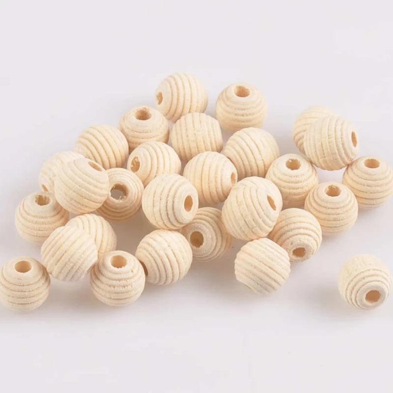 Wooden Round Beads Spacer Eco-Friendly Natural-Color for Jewelry Making DIY