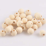 Wooden Round Beads Spacer Eco-Friendly Natural-Color for Jewelry Making DIY