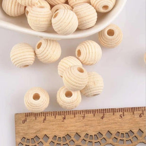 Wooden Round Beads Spacer Eco-Friendly Natural-Color for Jewelry Making DIY