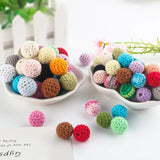Sunrony 16mm Wooden Crochet Beads Jewelry Making DIY Necklace Bracelet