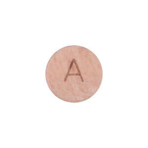 15mm 20Pcs/Pack Natural Beech English Letter Wooden Beads DIY Name Chain
