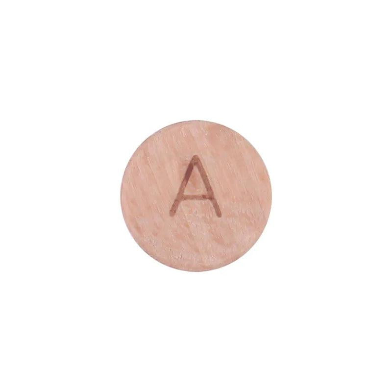 15mm 20Pcs/Pack Natural Beech English Letter Wooden Beads DIY Name Chain