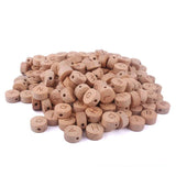15mm 20Pcs/Pack Natural Beech English Letter Wooden Beads DIY Name Chain