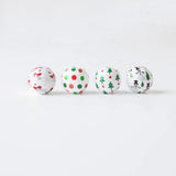 Christmas Snowman Elk Tree Bells Charms Wooden Bead Round Balls Spacers Beads