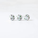 Christmas Snowman Elk Tree Bells Charms Wooden Bead Round Balls Spacers Beads