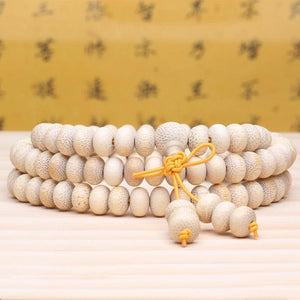 Natural Bamboo Abacus Beads Rosary Bracelet Jewelry