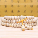 Natural Bamboo Abacus Beads Rosary Bracelet Jewelry