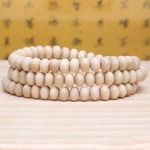 Natural Bamboo Abacus Beads Rosary Bracelet Jewelry