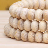 Natural Bamboo Abacus Beads Rosary Bracelet Jewelry