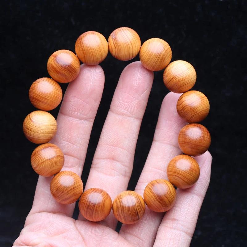Natural Sandalwood Men's Bracelet 20mm Rosary Wooden Beads