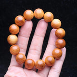 Natural Sandalwood Men's Bracelet 20mm Rosary Wooden Beads