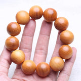 Natural Sandalwood Men's Bracelet 20mm Rosary Wooden Beads