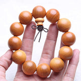 Natural Sandalwood Men's Bracelet 20mm Rosary Wooden Beads