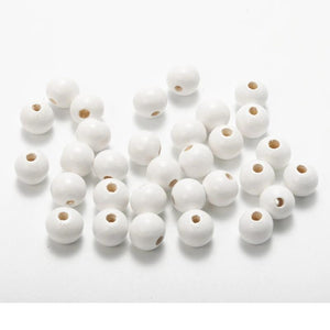 12mm 100pcs Colorful Wood Beads Round Spacer Charms DIY For Jewelry Making