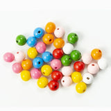 12mm 100pcs Colorful Wood Beads Round Spacer Charms DIY For Jewelry Making
