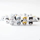 20Pcs Cat Round Wooden Beads DIY Party Decoration Children's Toys Bracelet