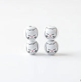 20Pcs Cat Round Wooden Beads DIY Party Decoration Children's Toys Bracelet