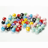 20Pcs 16mm Daisy Wooden Beads for DIY Kids Toy Bracelet