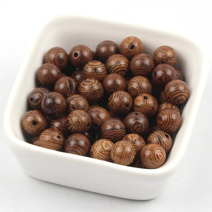 Brown Wood Balls Natural Wooden Beads Spacer Beads For Jewelry Making DIY
