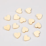 50Pcs Wooden Love Heart Beads Crafts Jewelry Tools Custom Hemu Loose Beads