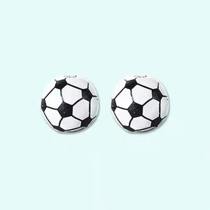 20Pcs Sports Ball Wooden Beads for DIY Jewelry Making Supplies