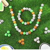 20Pcs Sports Ball Wooden Beads for DIY Jewelry Making Supplies