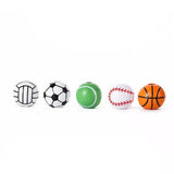 20Pcs Sports Ball Wooden Beads for DIY Jewelry Making Supplies