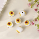 16mm 20pcs Bee Wood Beads Round Spacer Pearl Charms DIY Jewelry Making