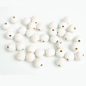 30pcs Vintage Natural Wood Beads 16mm Round Spacer DIY Crafts Bracelet