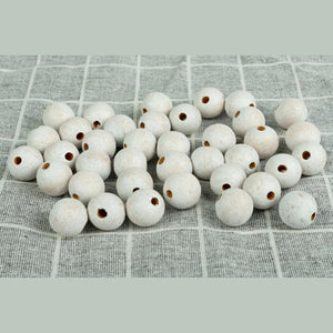 30pcs Vintage Natural Wood Beads 16mm Round Spacer DIY Crafts Bracelet