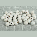 30pcs Vintage Natural Wood Beads 16mm Round Spacer DIY Crafts Bracelet